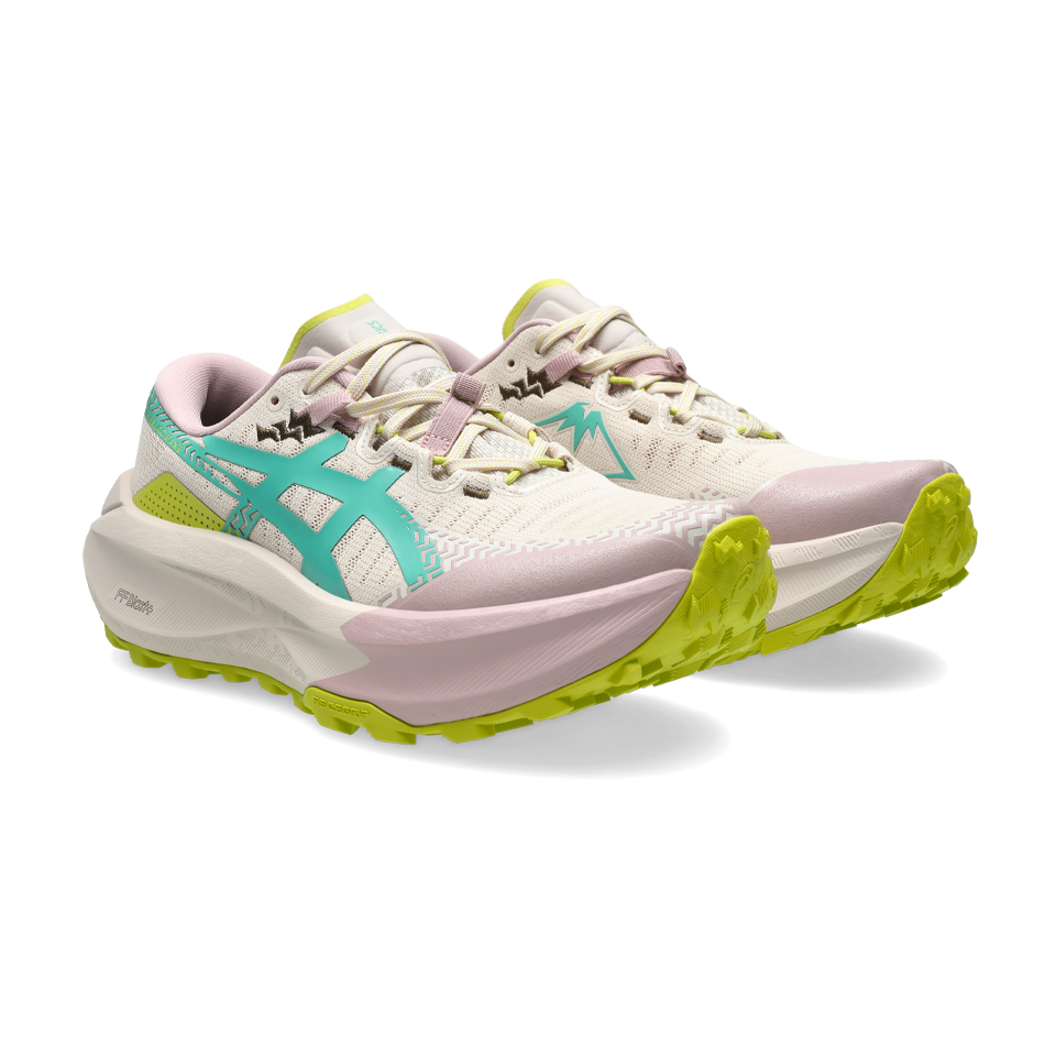 ASICS Women's TRABUCO MAX 5 Mineral Beige/Aurora Green