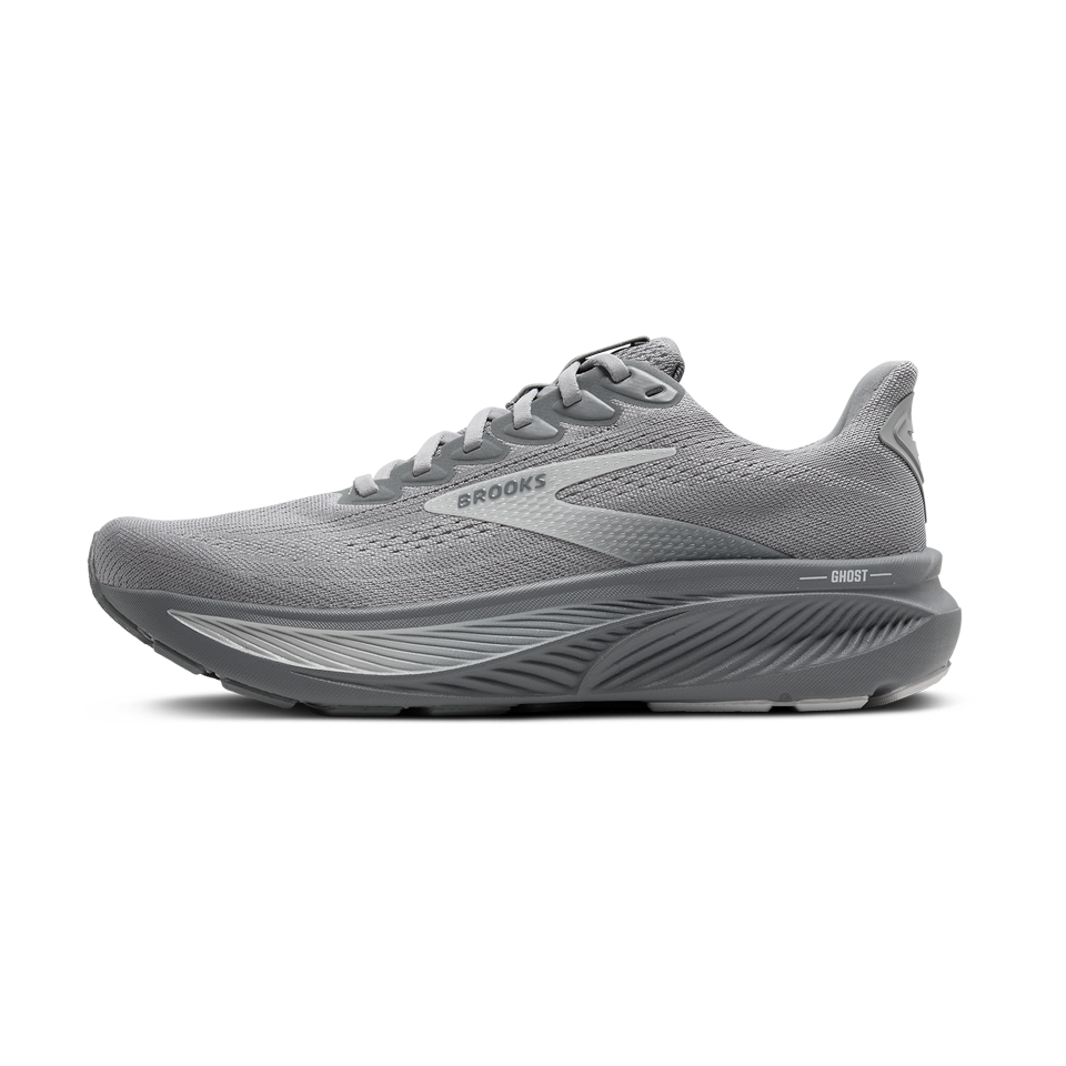 Brooks Men's Ghost 17 D Width Primer Gray/Oyster Mushroom