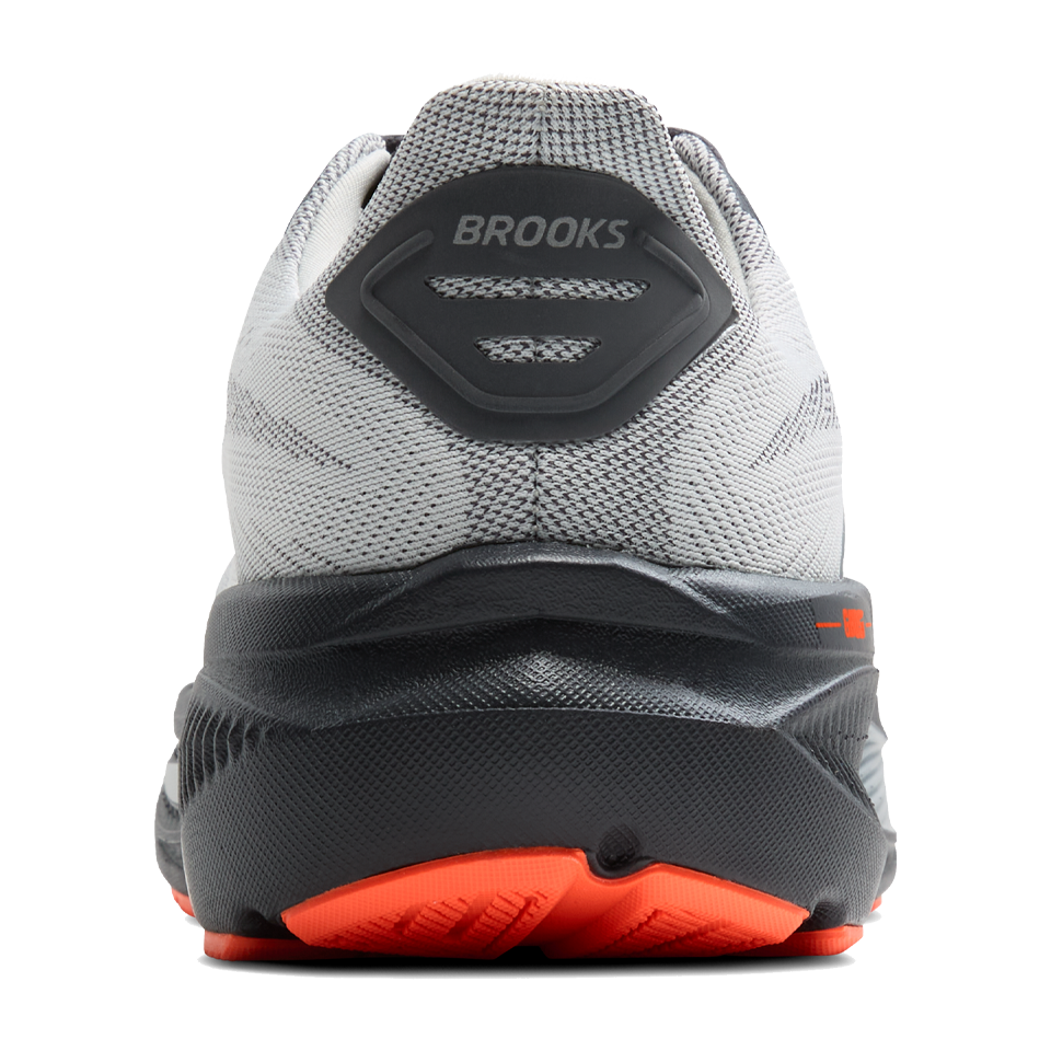 Brooks Men's Ghost 17 D Width Oyster Mushroom/Orange/Ebony