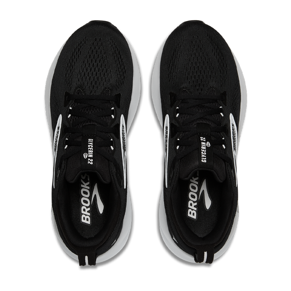 Brooks Men's Glycerin 22 D Width Black/Grey/White