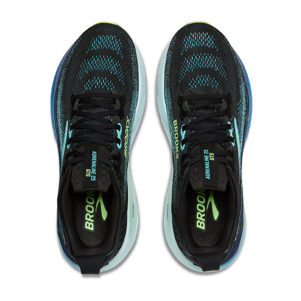 Brooks Men's Adrenaline GTS 25 D Width Black/Ipanema/Mint