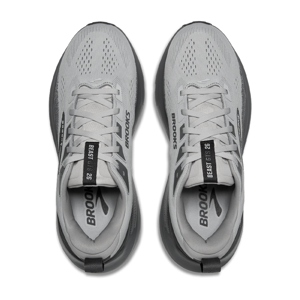 Brooks Men's Beast GTS 26 D Width Gray/Gray/Blackened Pearl