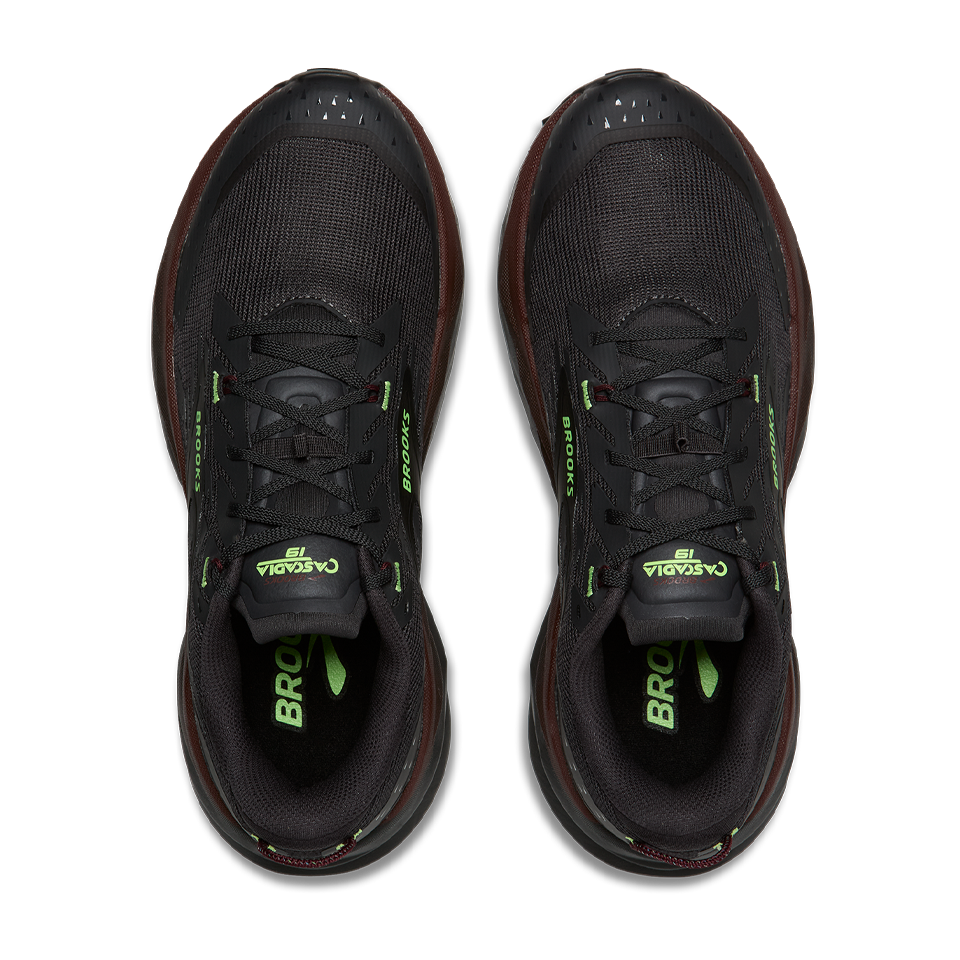 Brooks Men's Cascadia 19 Phantom/Rum Raisin/Green