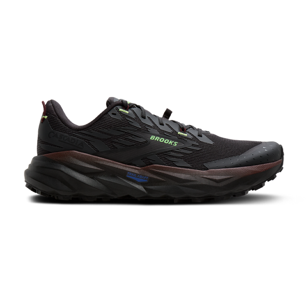 Brooks Men's Cascadia 19 Phantom/Rum Raisin/Green - Play Stores Inc