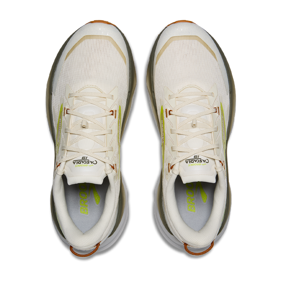 Brooks Men's Cascadia 19 Coconut/Olive/Ginger