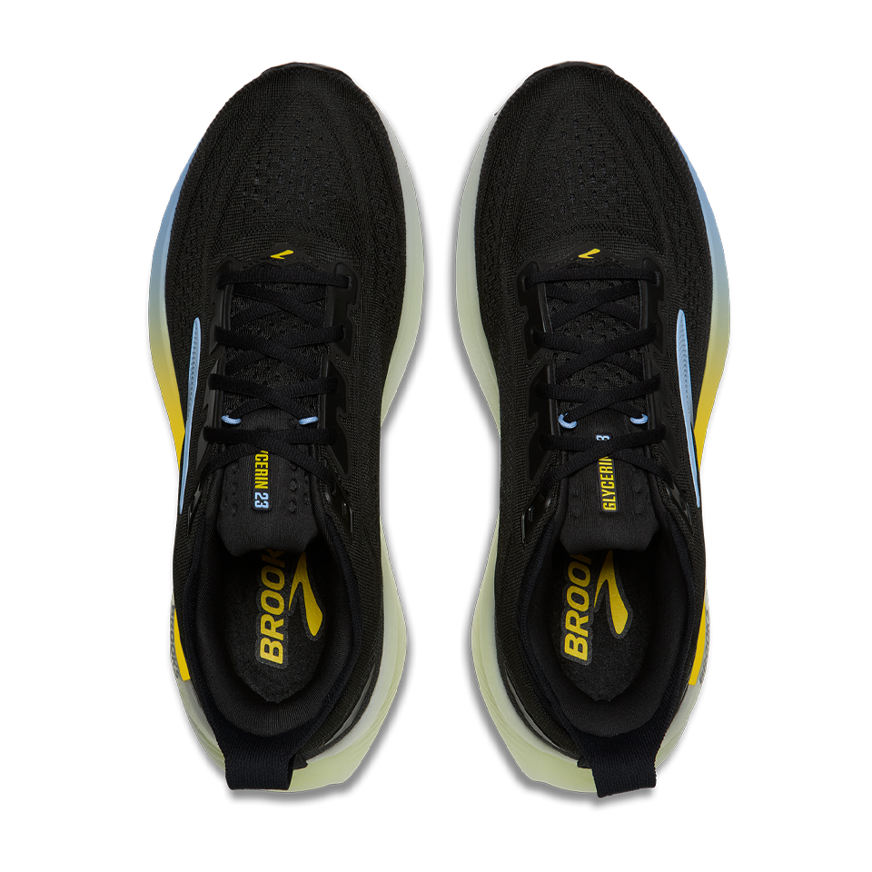 Brooks Men's Glycerin 23 D Width Black/Cyber Yellow/Nightlife