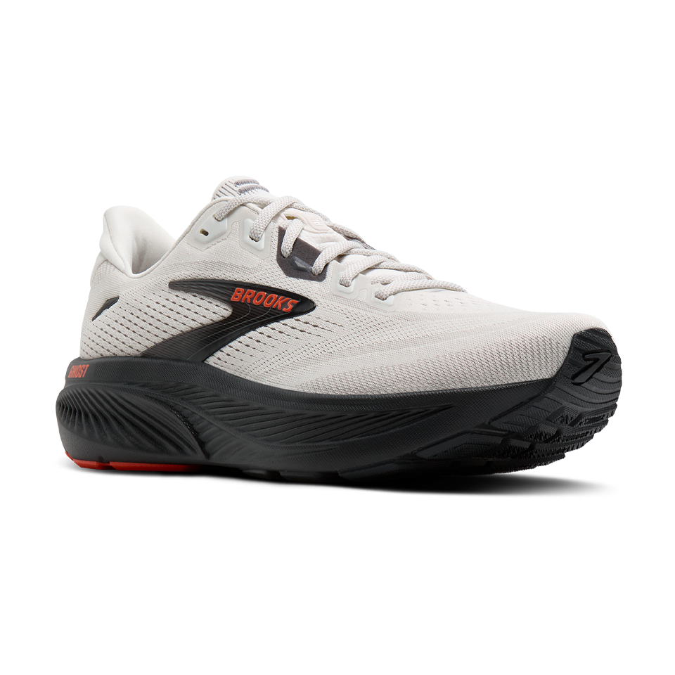 Brooks Men's Ghost 18 D Width Coconut/Pearl/Tigerlily