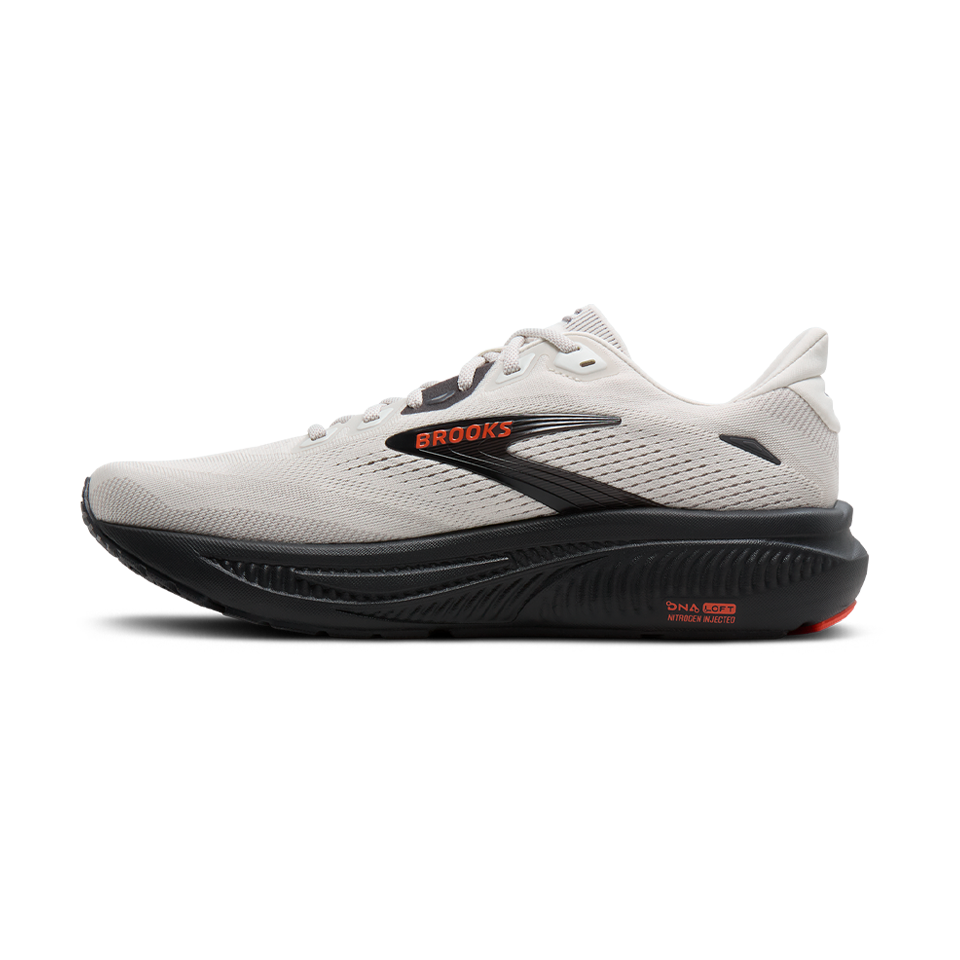 Brooks Men's Ghost 18 D Width Coconut/Pearl/Tigerlily