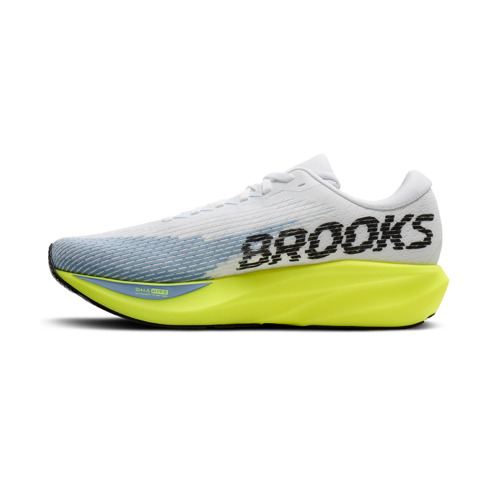 Brooks Men's Ghost Amp White/Blue/Nightlife