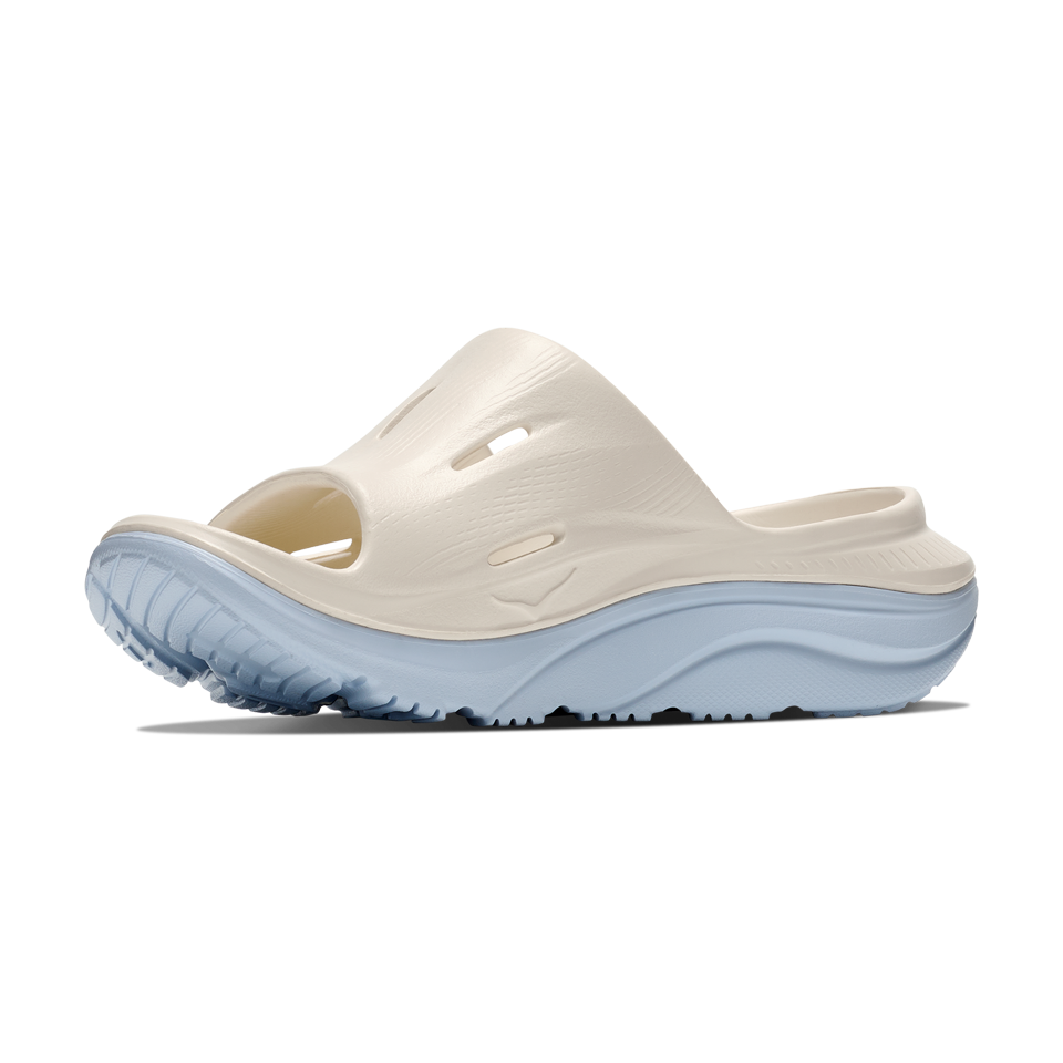 HOKA All Gender ORA Slide 3 Alabaster/Ambient Blue