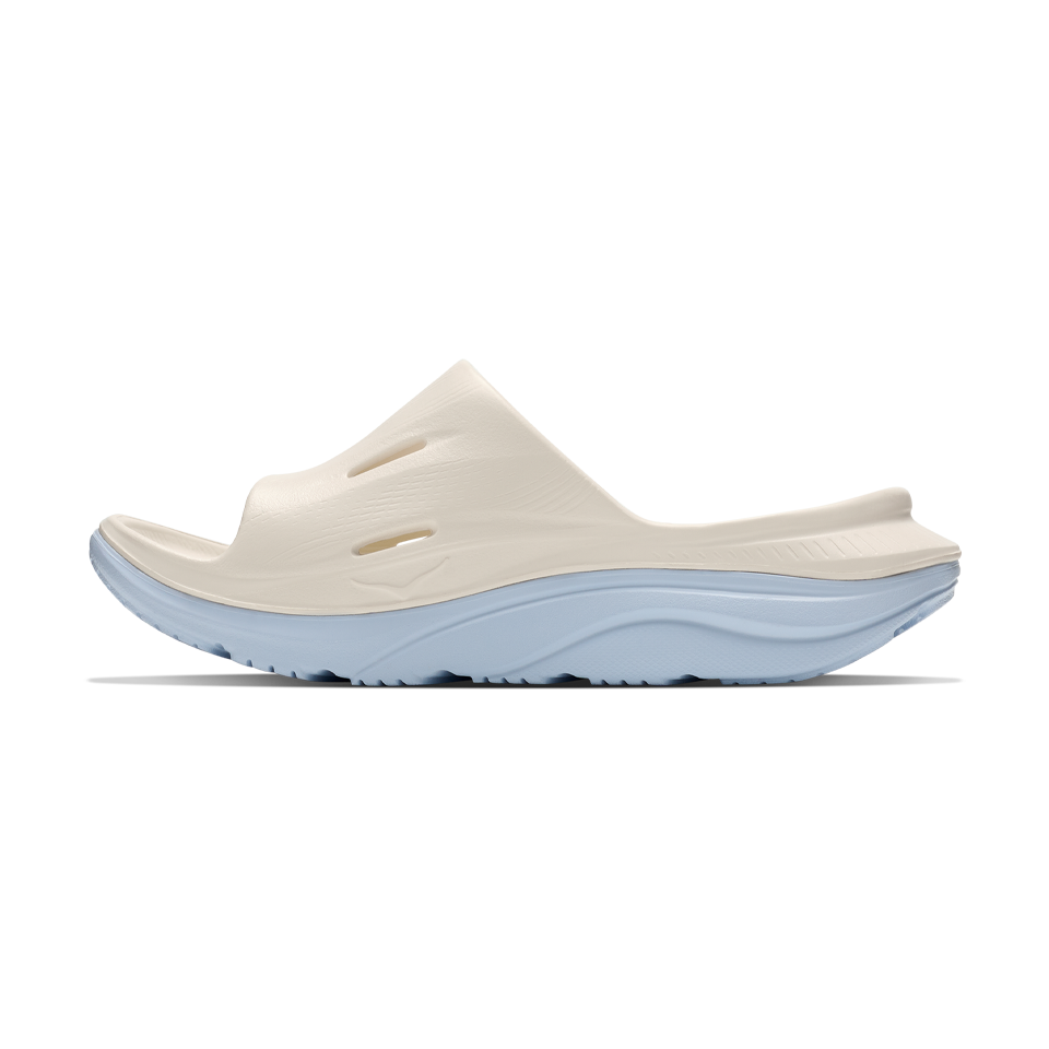 HOKA All Gender ORA Slide 3 Alabaster/Ambient Blue