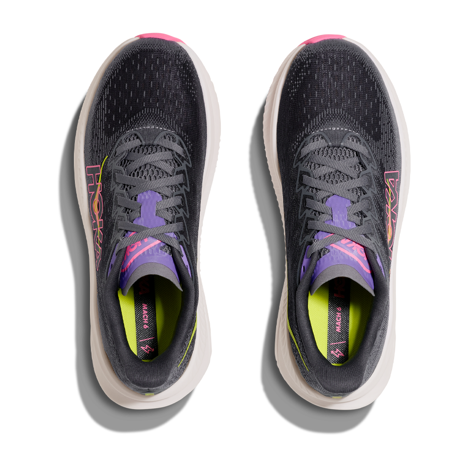 HOKA Women's Mach 6 Grey Skies/Charcoal Grey