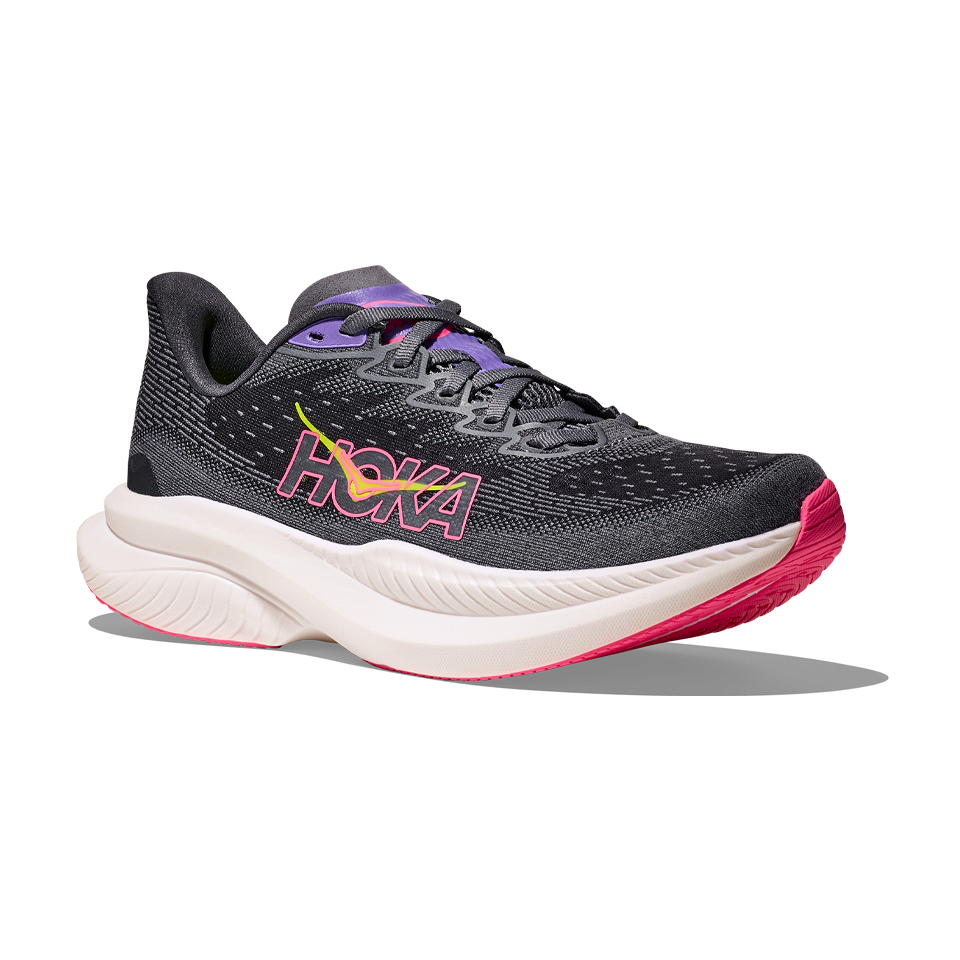 HOKA Women's Mach 6 Grey Skies/Charcoal Grey