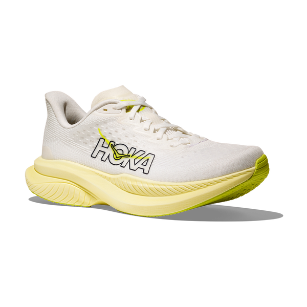 HOKA Women's Mach 6 White/Neon Hoka Citrus - Play Stores Inc