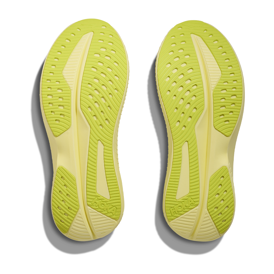 HOKA Women's Mach 6 White/Neon Hoka Citrus