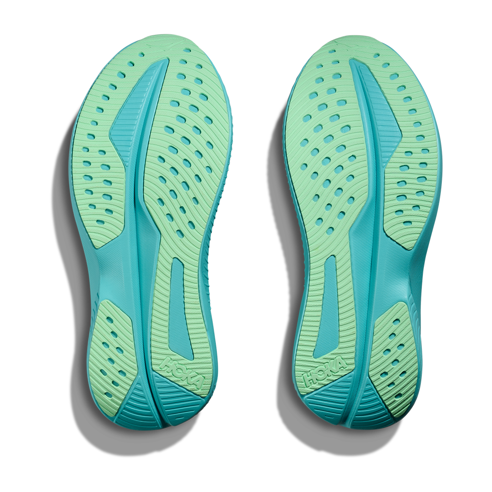 HOKA Women's Mach 6 White/Cielo Blue