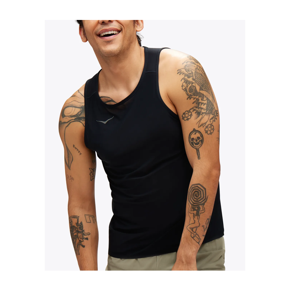 HOKA Men's Airolite Run Tank Black