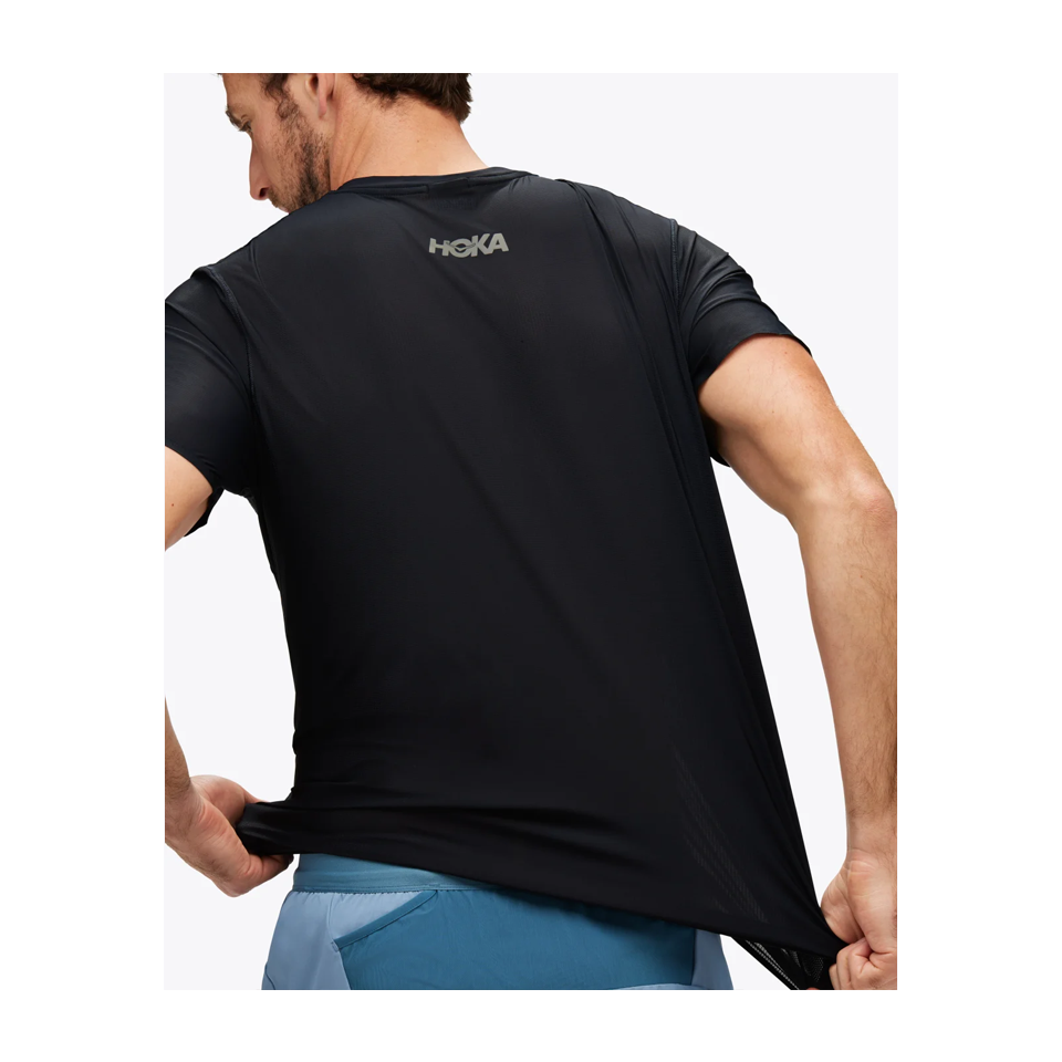 HOKA Men's Airolite Run Short Sleeve Black