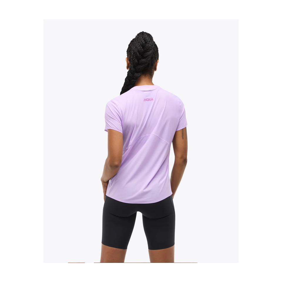 HOKA Women's Airolite Run Short Sleeve Aster Flower