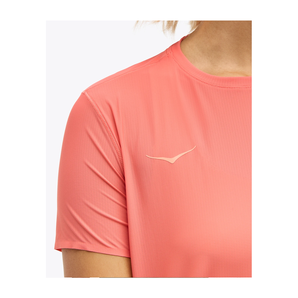 HOKA Women's Airolite Run Short Sleeve Grapefruit