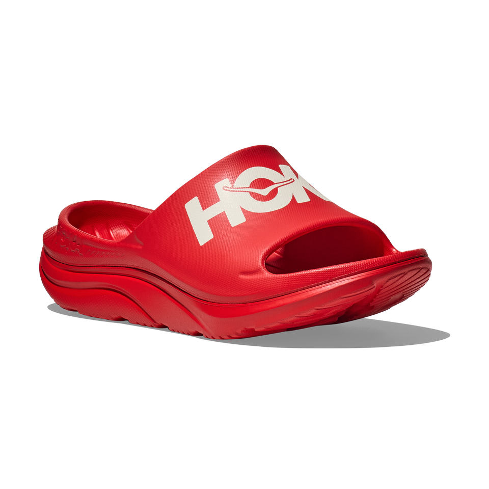 HOKA All Gender Ora Athletic Slide Vermillion/White
