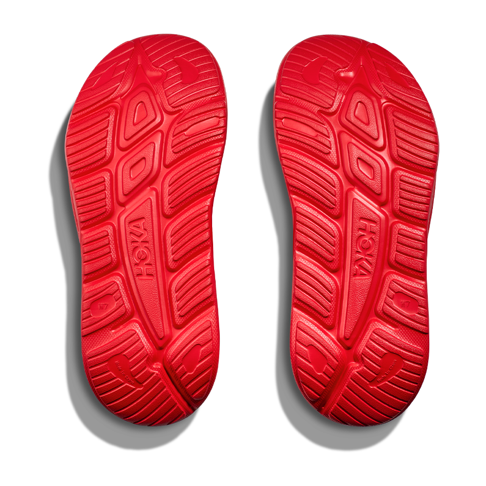 HOKA All Gender Ora Athletic Slide Vermillion/White