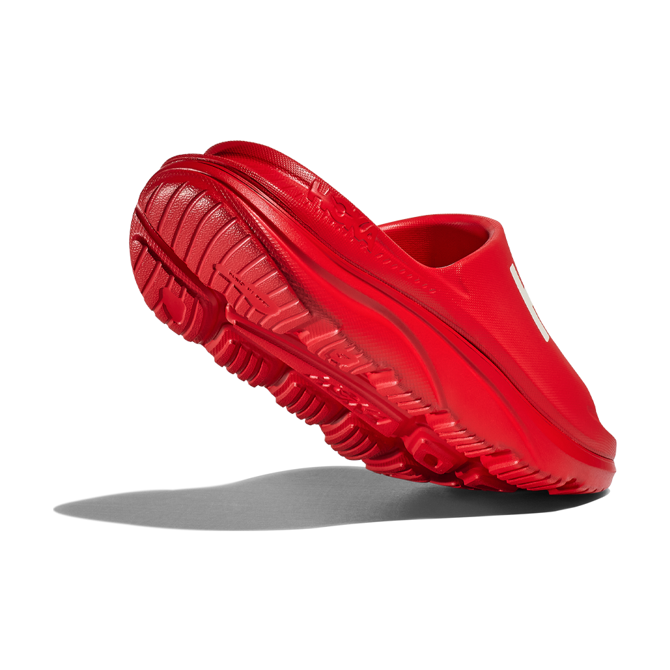 HOKA All Gender Ora Athletic Slide Vermillion/White