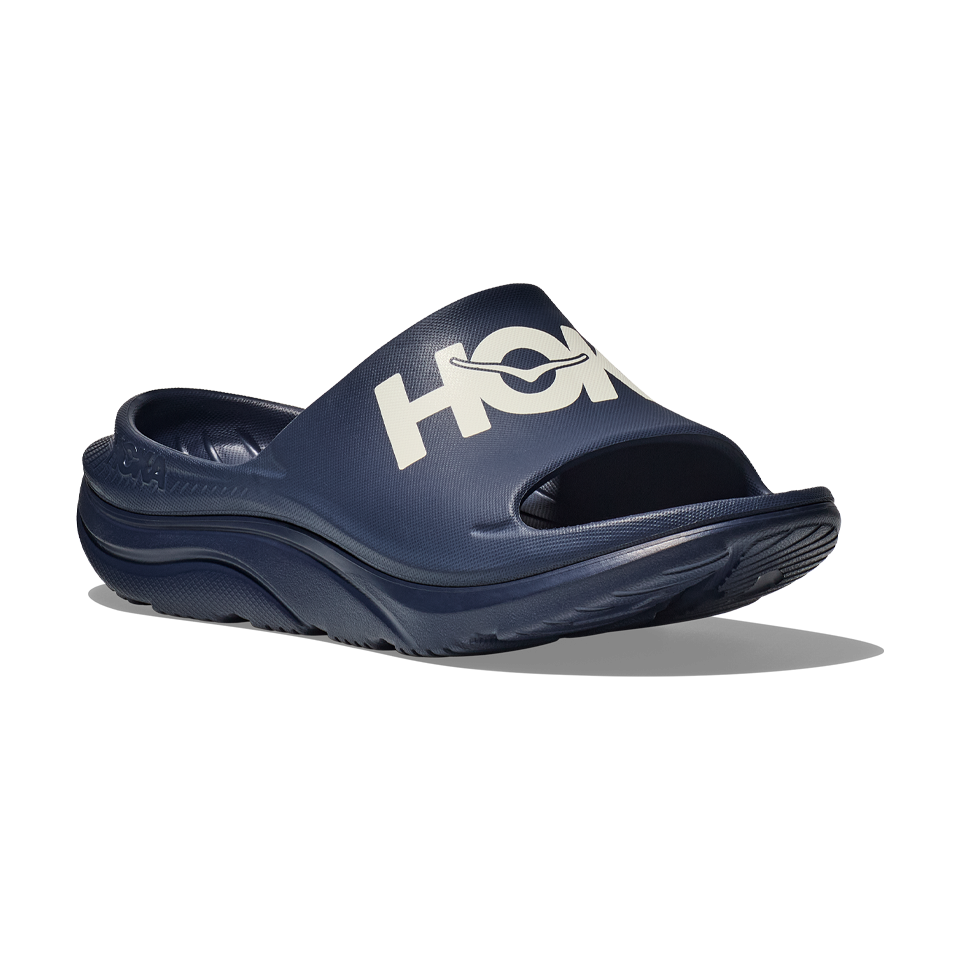HOKA All Gender Ora Athletic Slide Varsity Navy/White