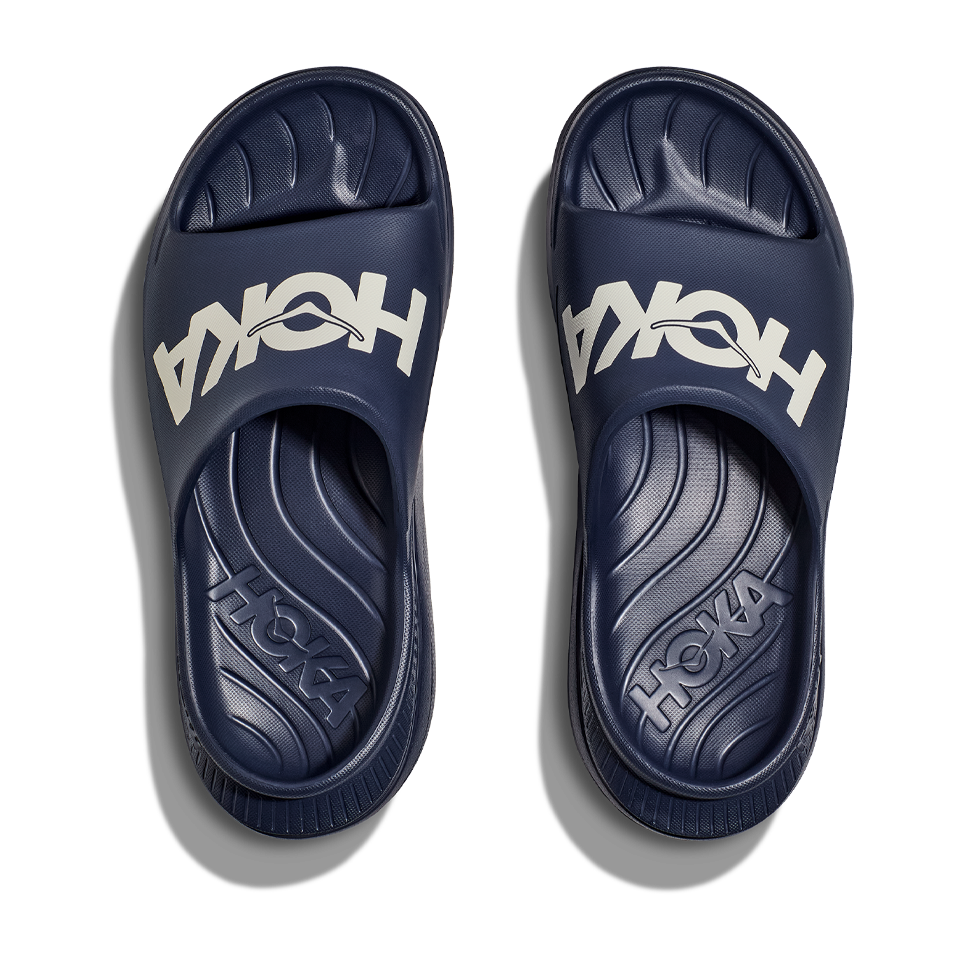 HOKA All Gender Ora Athletic Slide Varsity Navy/White