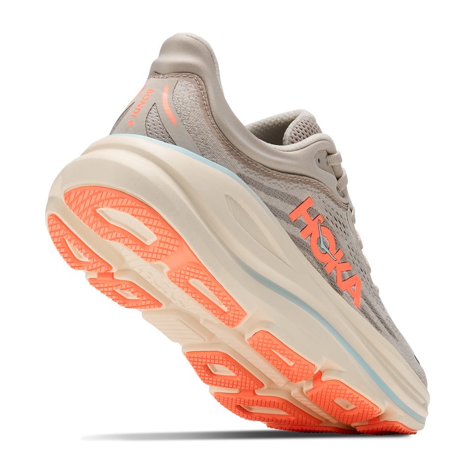 HOKA Women's Bondi 9 Wide River Rock Grey/Mineral Ore
