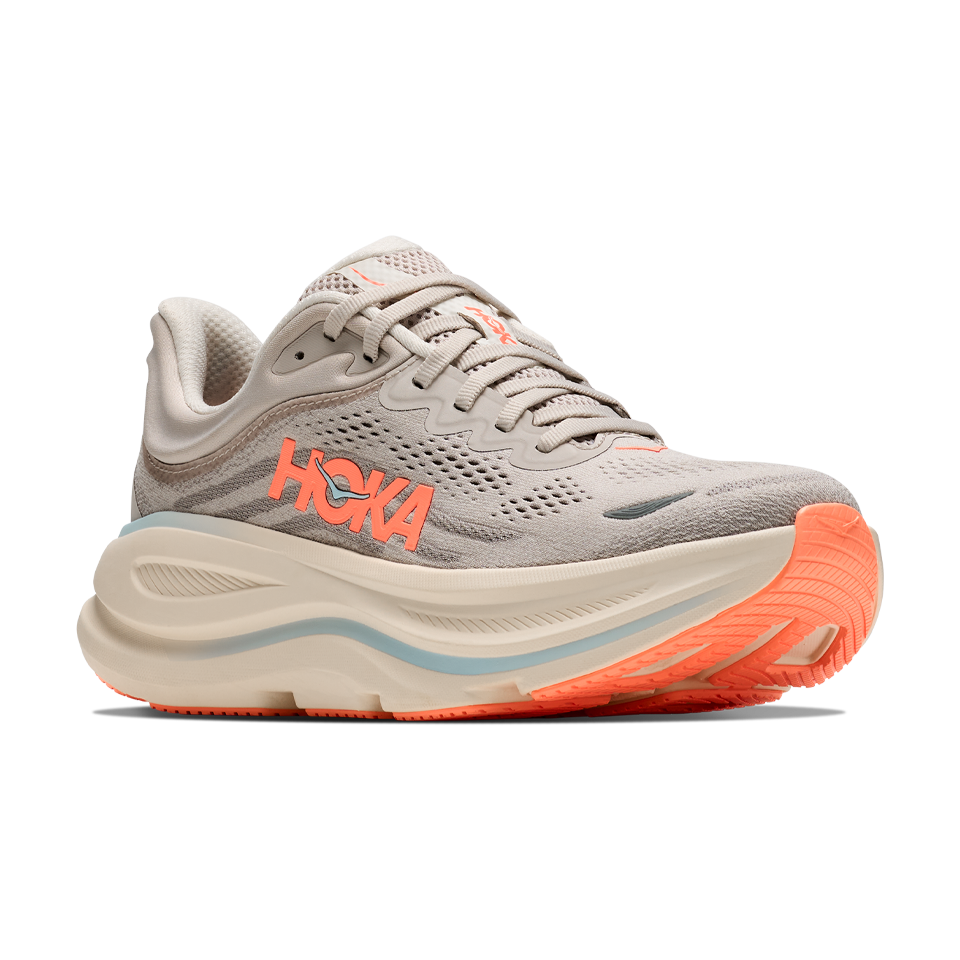 HOKA Women's Bondi 9 Wide River Rock Grey/Mineral Ore