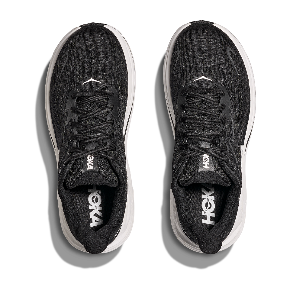 HOKA Men's Clifton 10 Wide Black/White