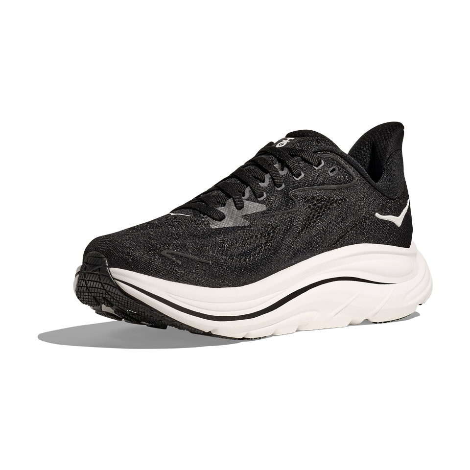 HOKA Men's Clifton 10 Wide Black/White