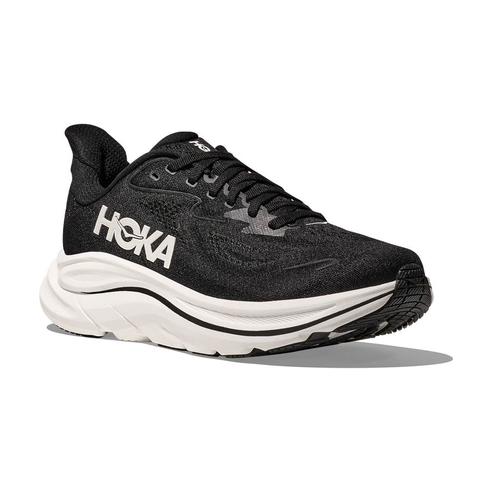HOKA Men's Clifton 10 Wide Black/White