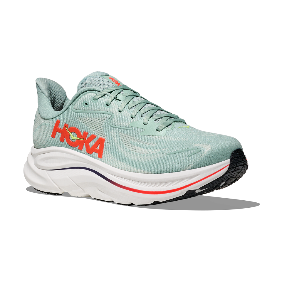 HOKA Men's Clifton 10 Sage/Neon Flame
