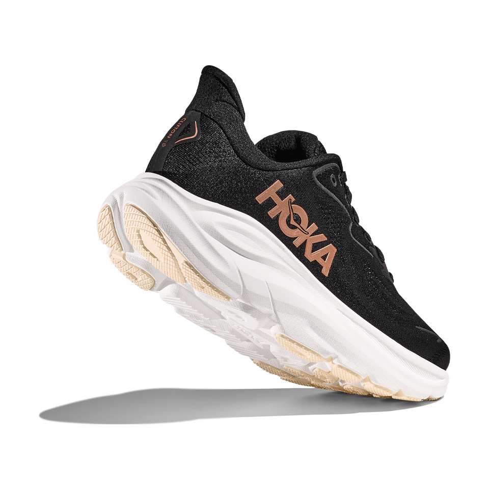 HOKA Women's Clifton 10 Black/Rose Gold