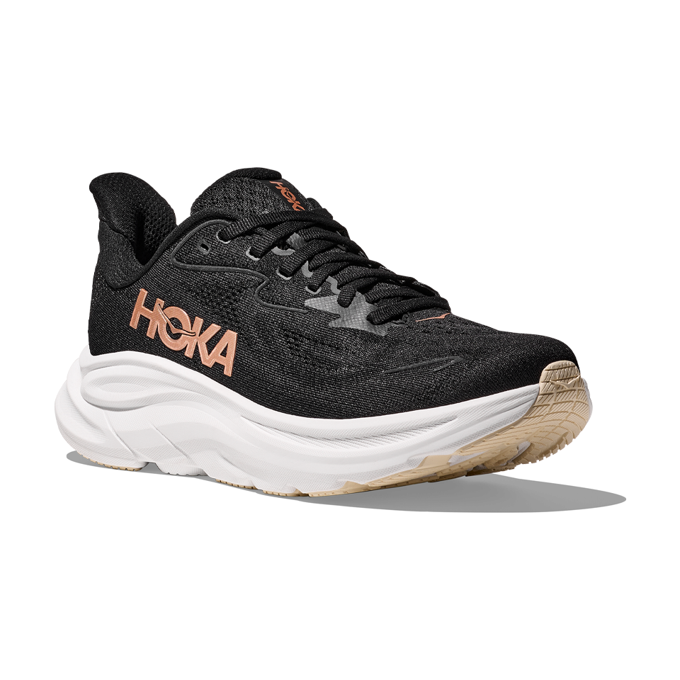 HOKA Women's Clifton 10 Black/Rose Gold