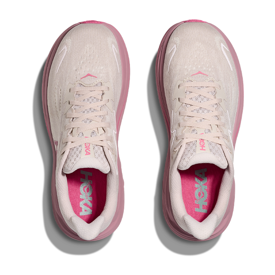 HOKA Women's Clifton 10 Wide Rose Cream/Dried Rose
