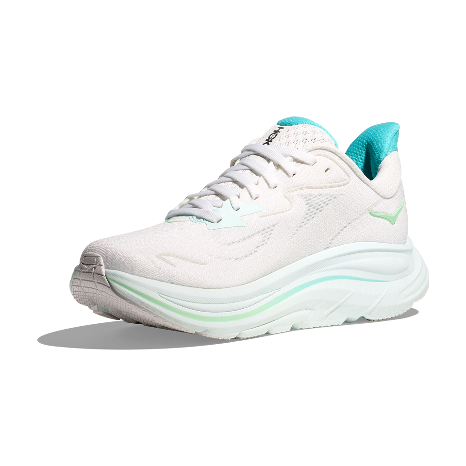 HOKA Women's Clifton 10 White/Cielo Blue