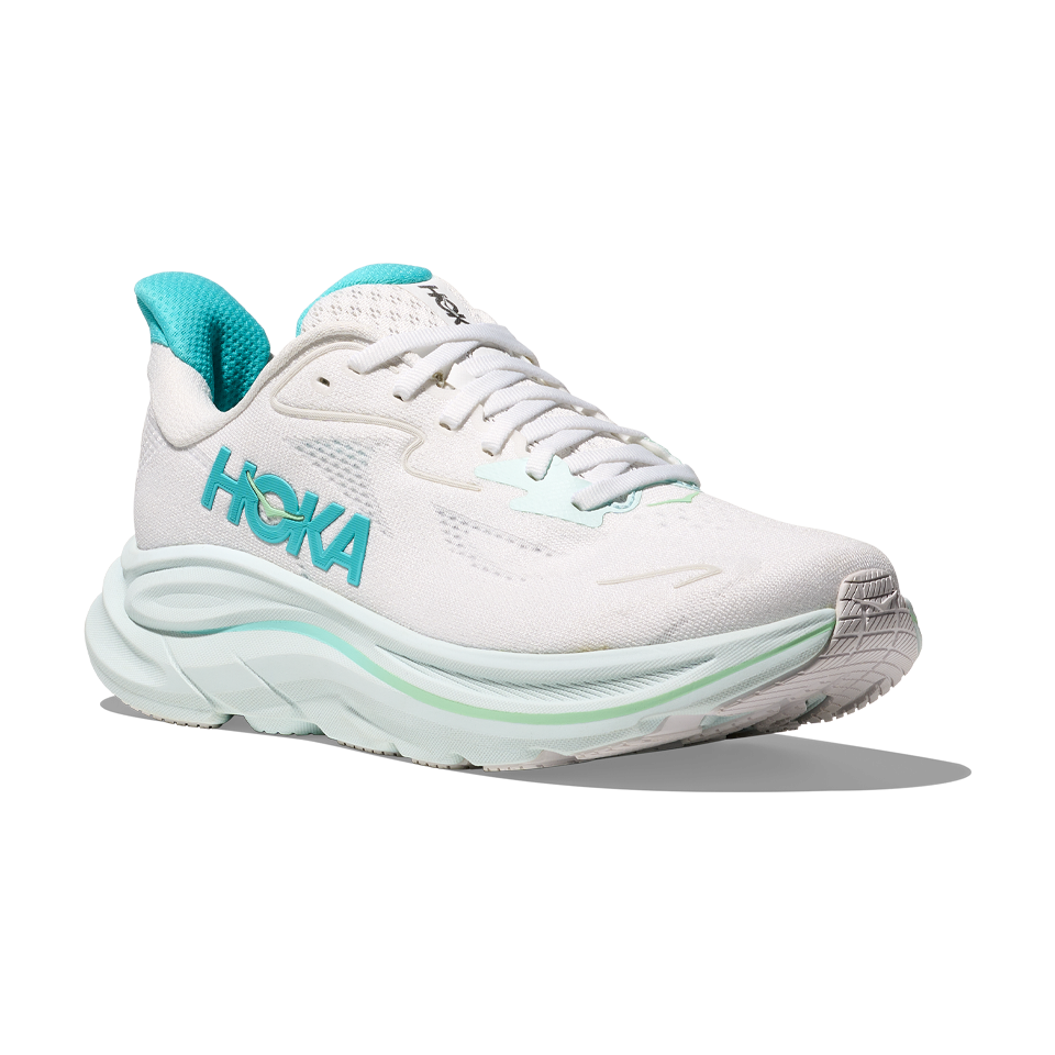 HOKA Women's Clifton 10 White/Cielo Blue