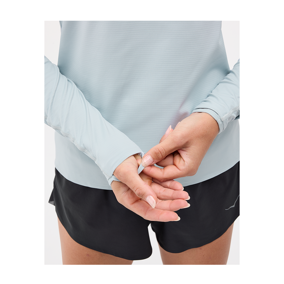 HOKA Women's GlideTech Quarter Zip Mineral Blue