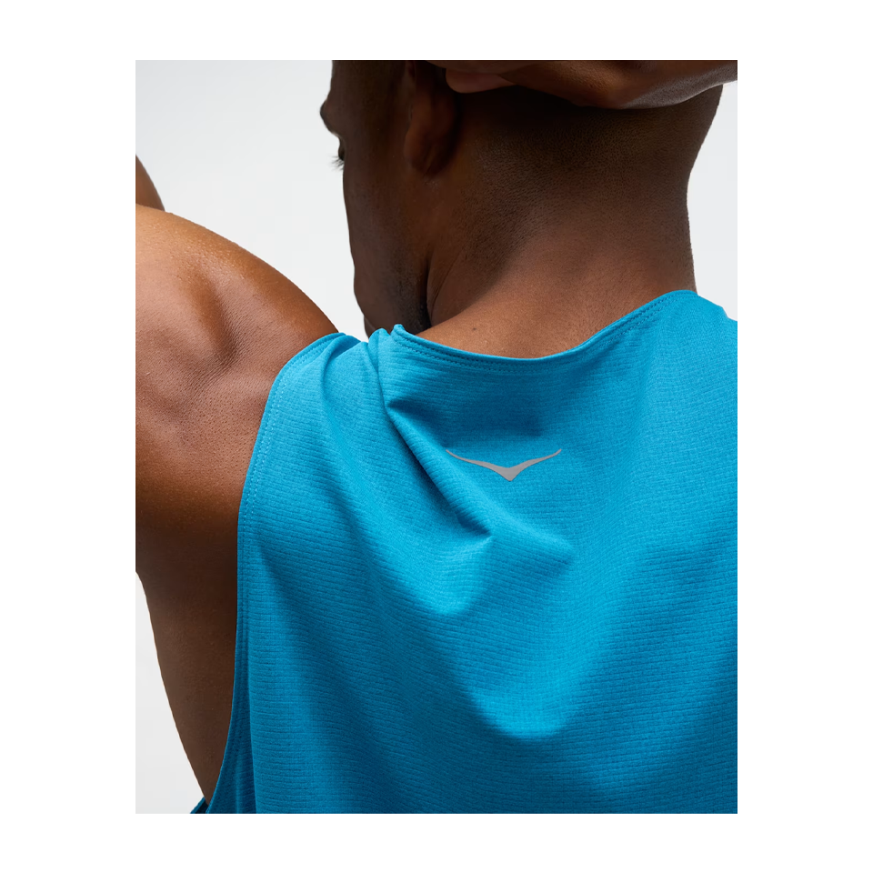HOKA Men's EveryRun Tank Night Glow Blue