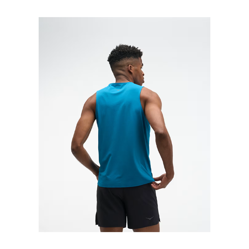 HOKA Men's EveryRun Tank Night Glow Blue