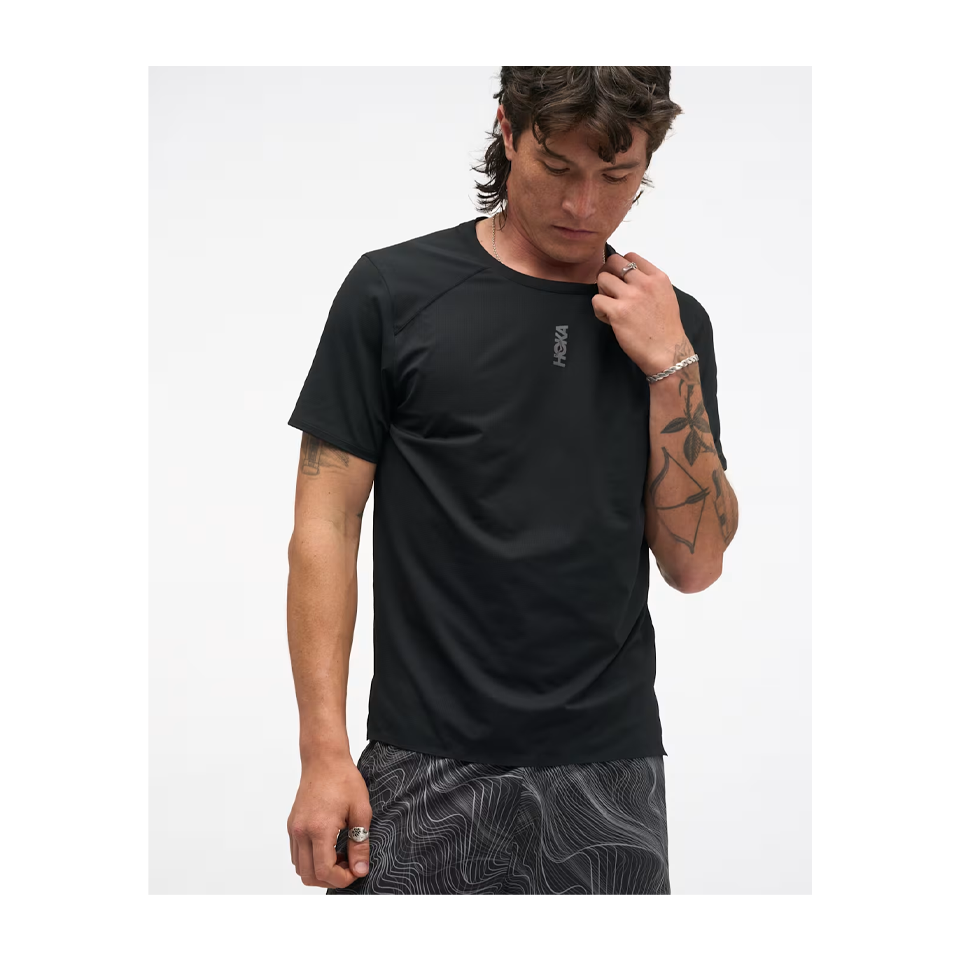 HOKA Men's EveryRun Short Sleeve Black