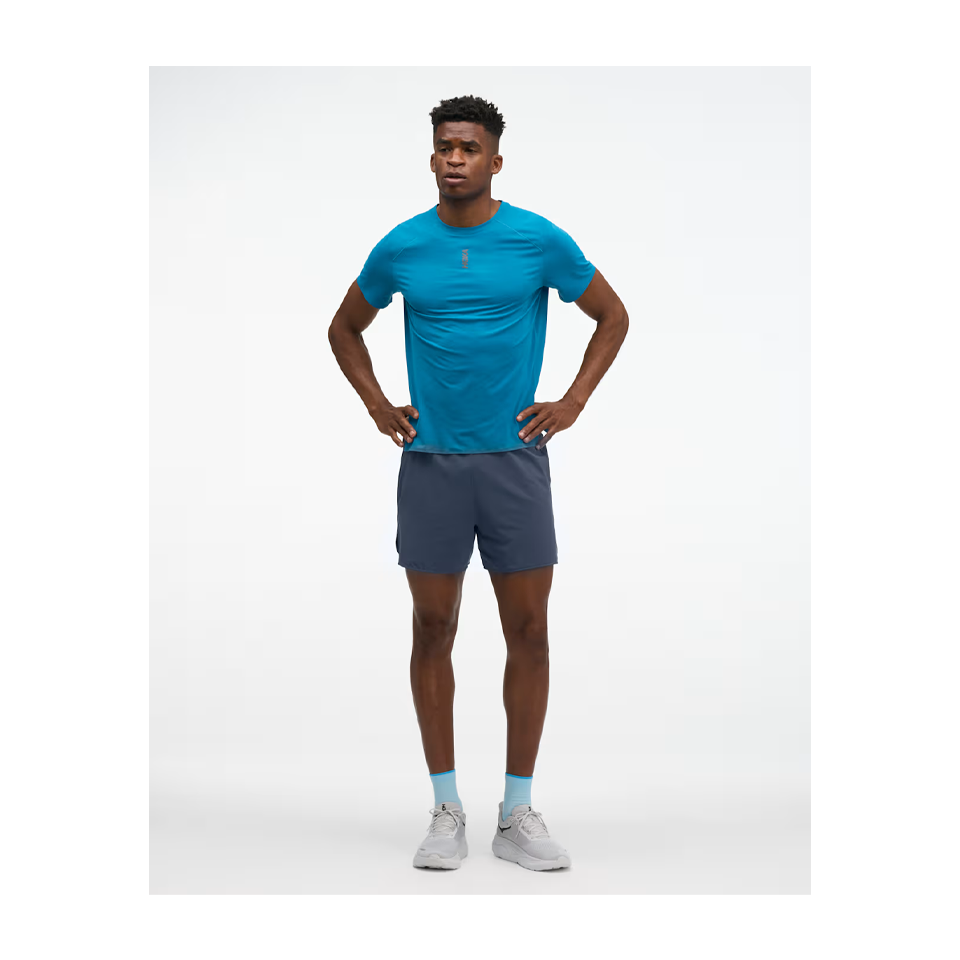 HOKA Men's EveryRun Short Sleeve Night Glow Blue