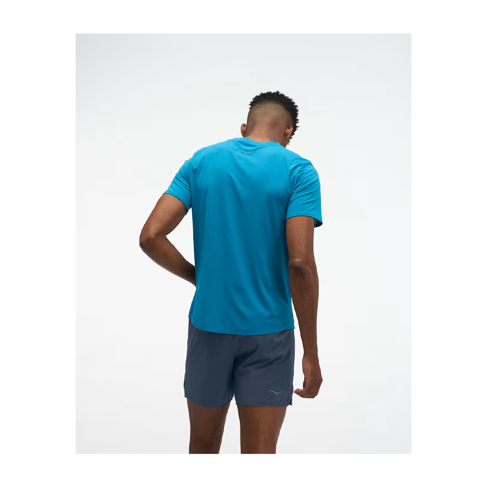 HOKA Men's EveryRun Short Sleeve Night Glow Blue