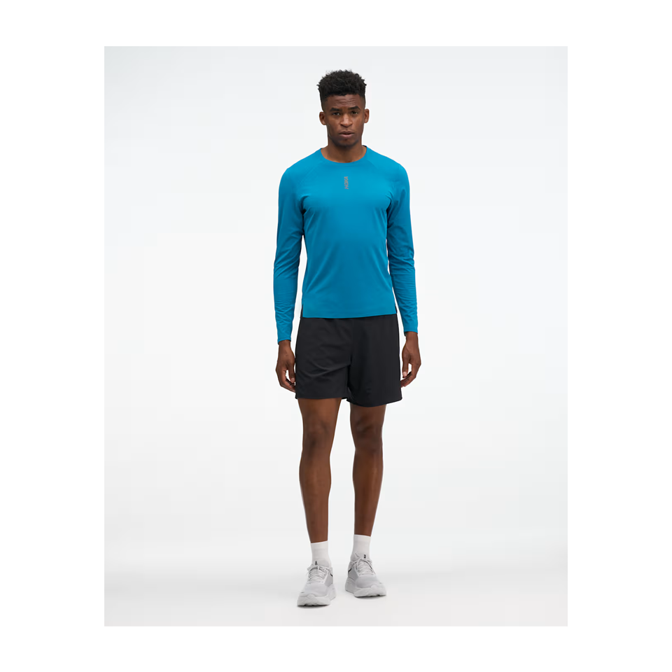 HOKA Men's EveryRun Long Sleeve Night Glow Blue
