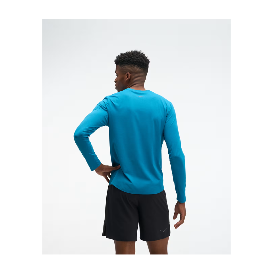 HOKA Men's EveryRun Long Sleeve Night Glow Blue
