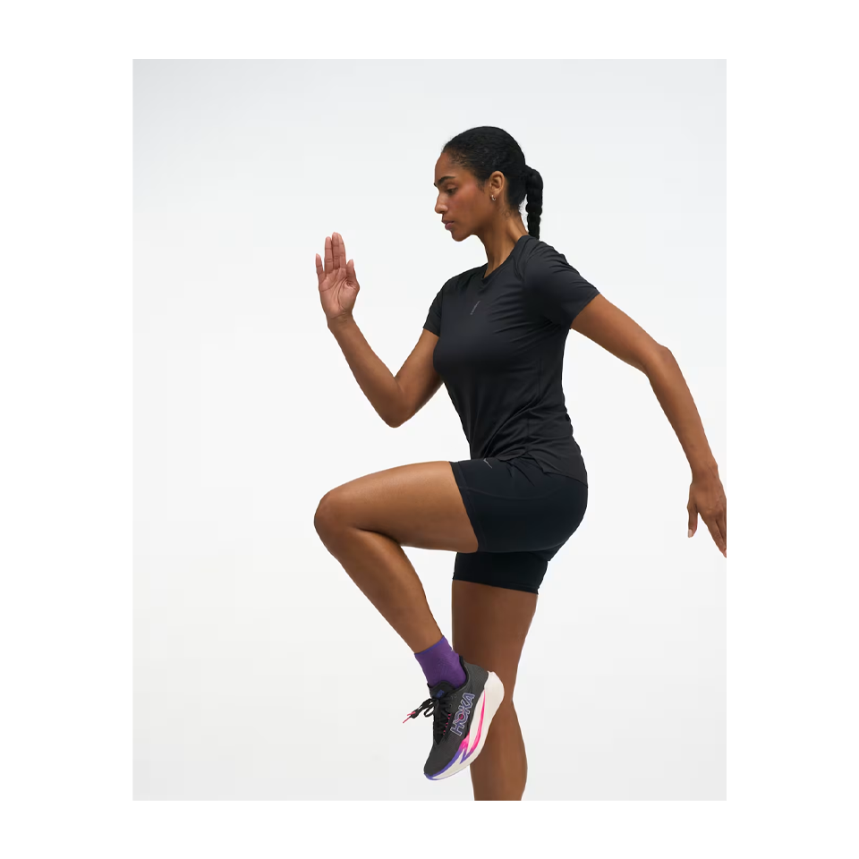 HOKA Women's EveryRun Short Sleeve Black
