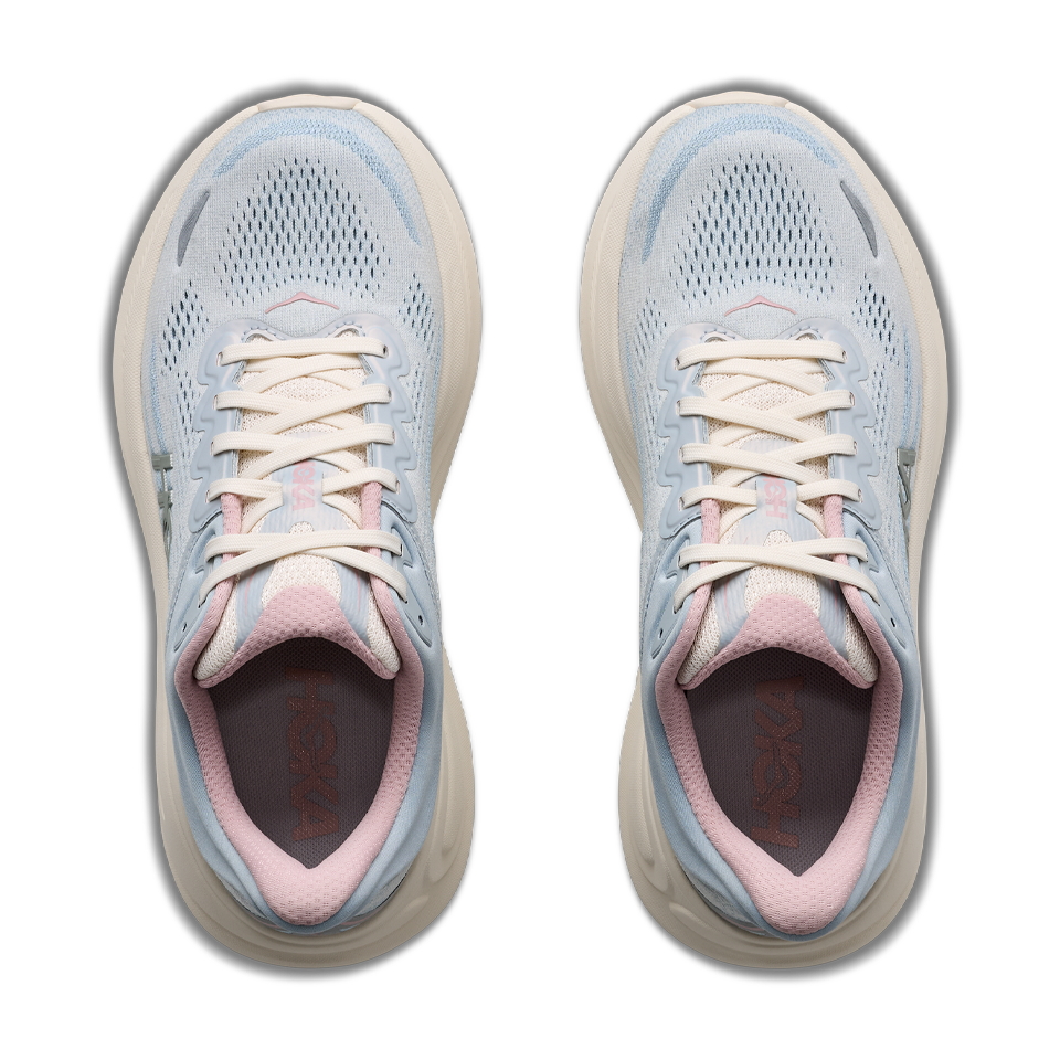 HOKA Women's Bondi 9 GLM Alabaster/Mineral Blue